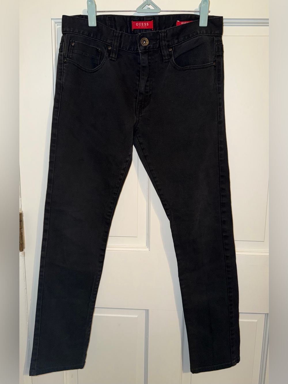 Guess Men's Slim Straight Jeans in Black